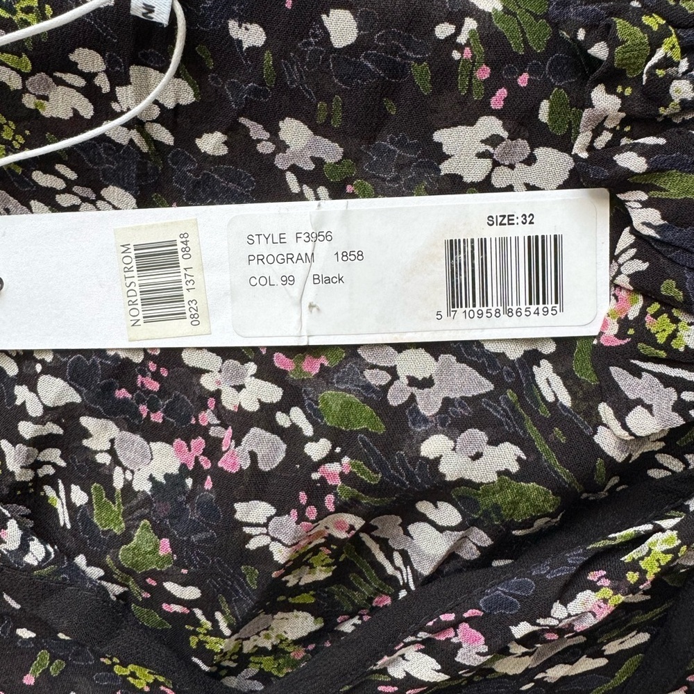 GANNI Georgette Floral Mini Dress Size XXS NWT - Picture 8 of 13